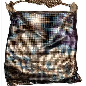 Whiting and Davis Mesh Crossbody Iridescent Clutch